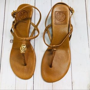 Tory Burch leather Thong Wedge Sandals
